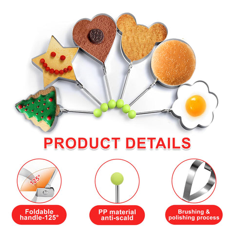 SWETON Egg Molds round shapes produce even mini omelets and pancakes