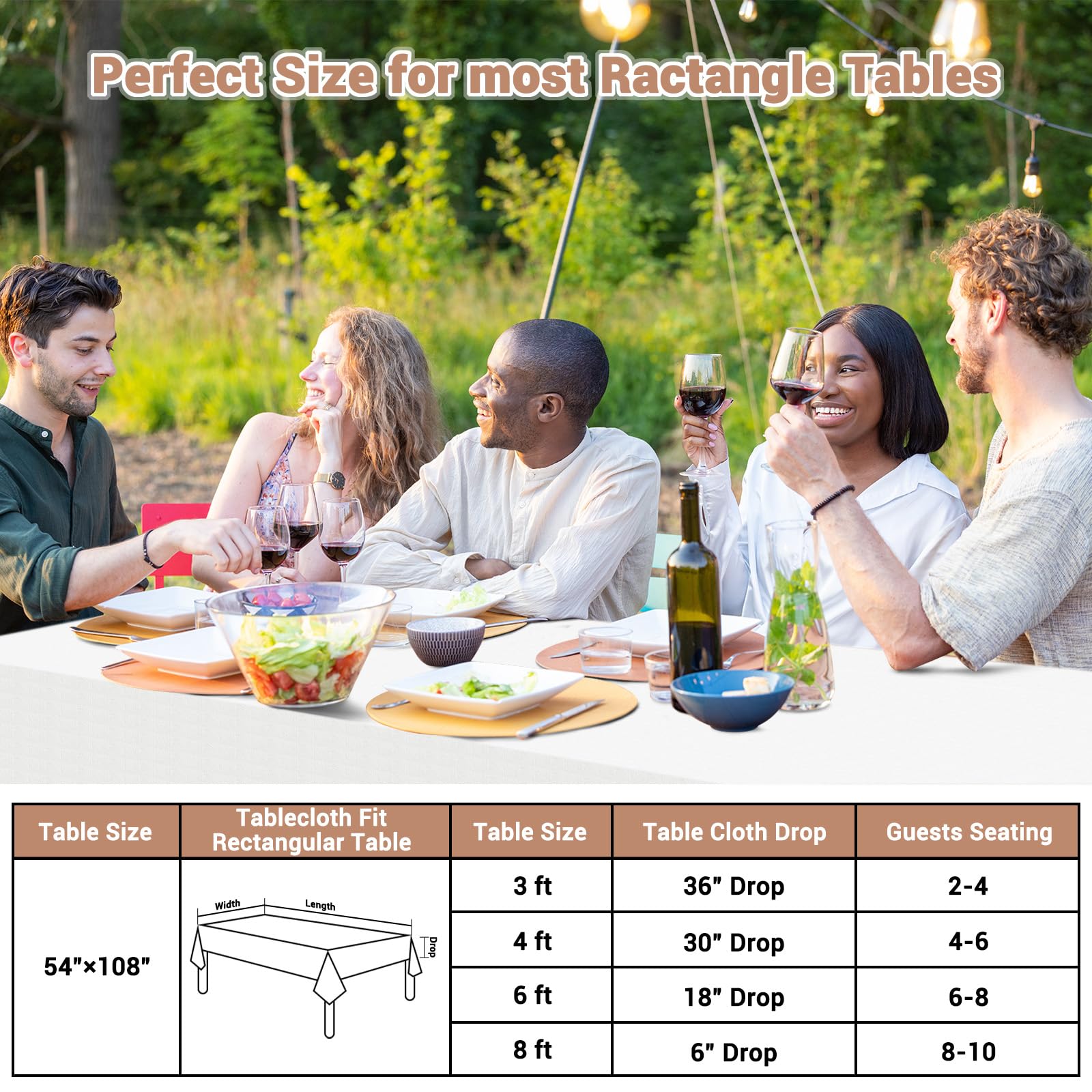 SWGIEEI disposable tablecloth showing waterproof and stain-resistant surface.