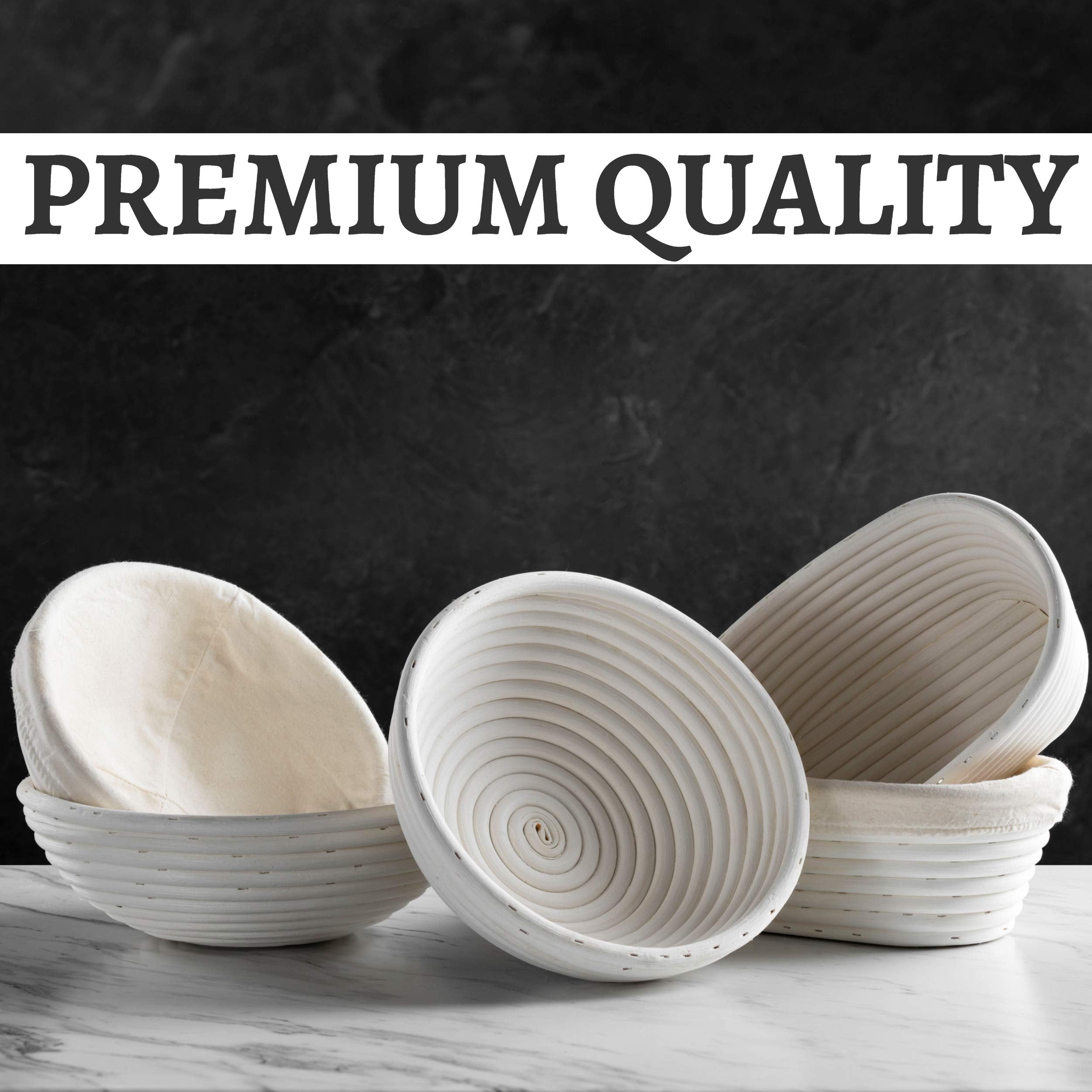 Liner in Swice Banneton for easy dough proofing and release