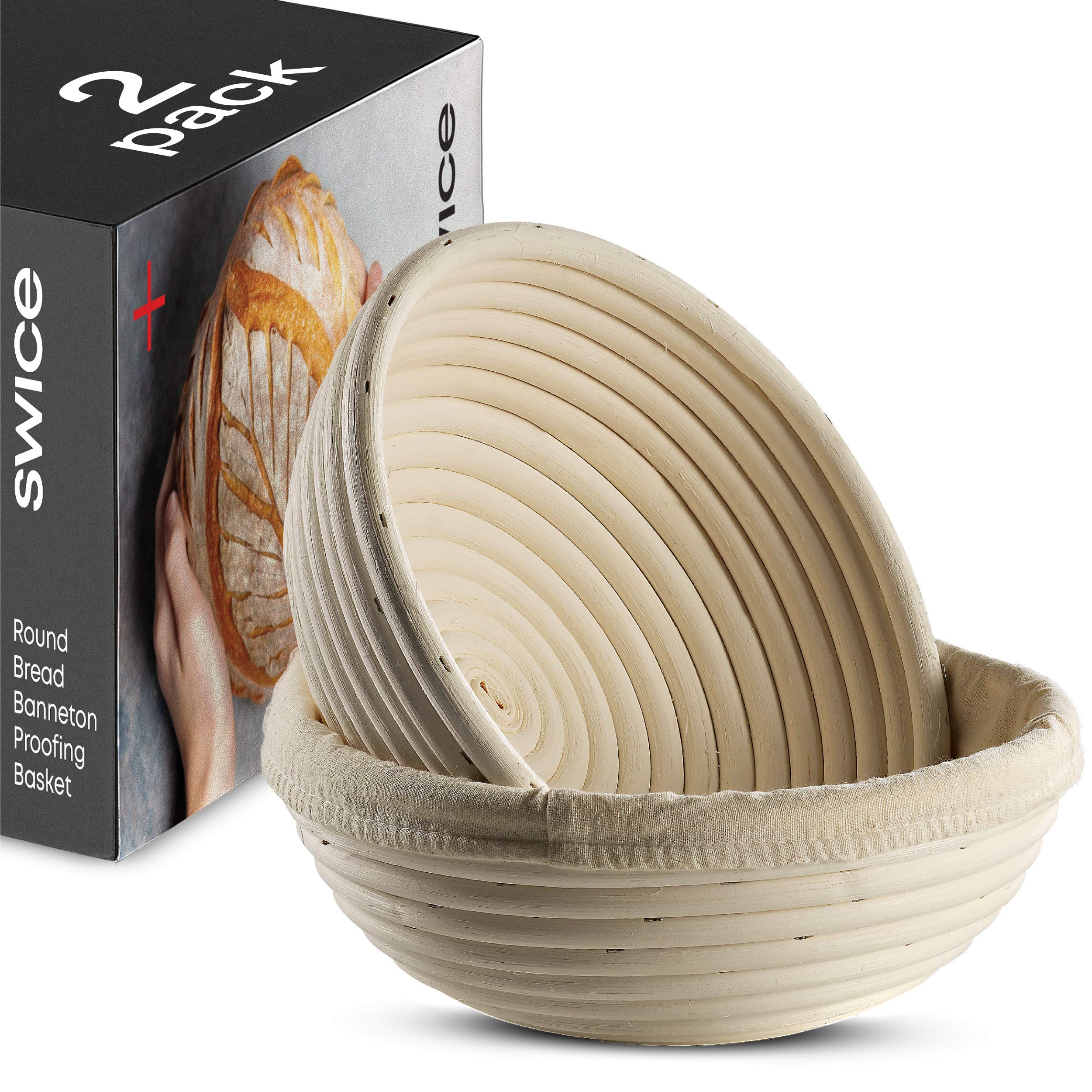 Swice Banneton round 9-inch basket for artisanal sourdough shaping