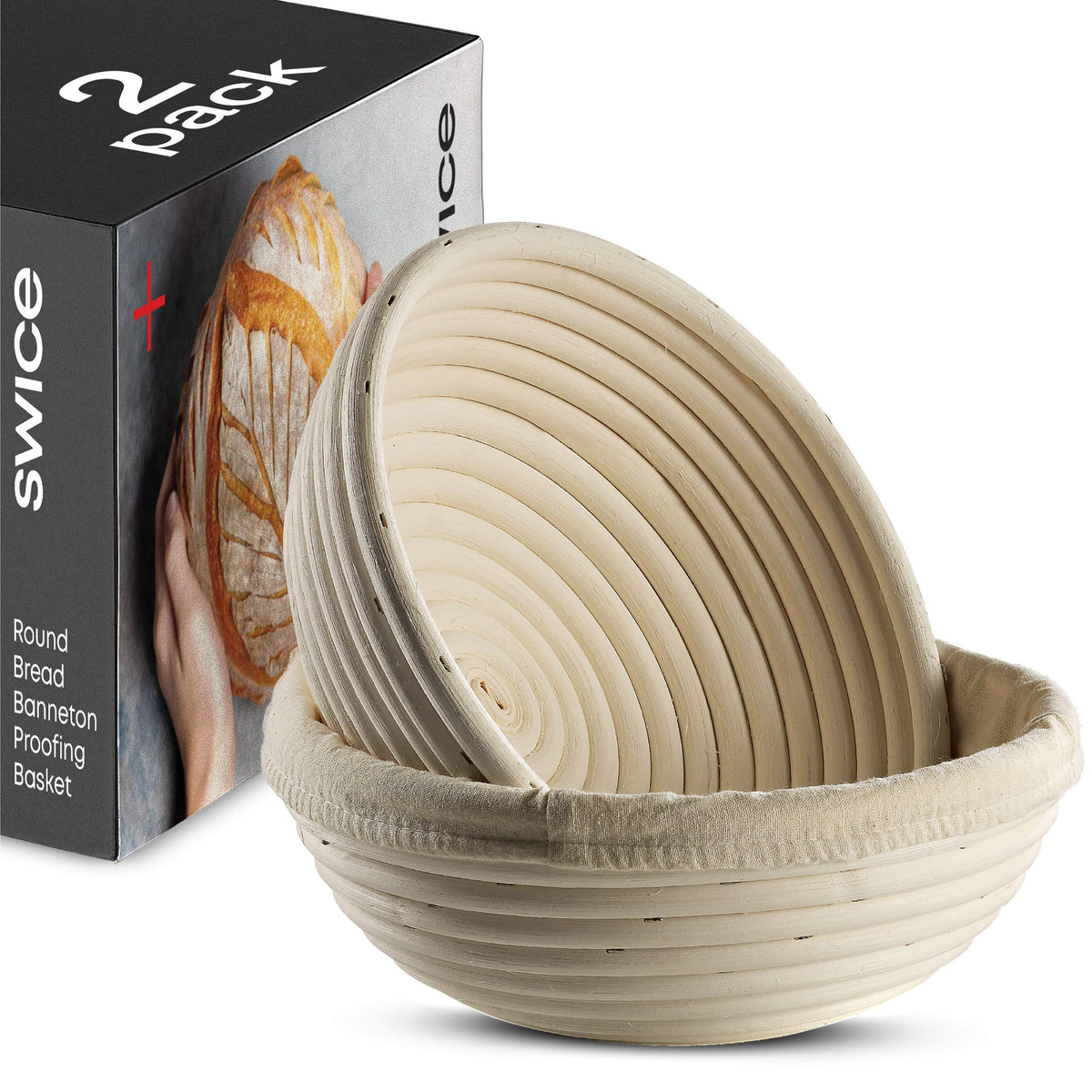 Swice Banneton round 9-inch basket for artisanal sourdough shaping