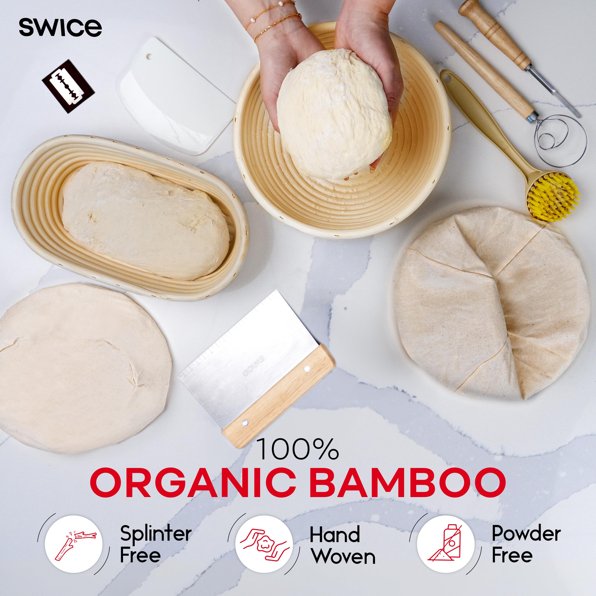 Swice bread lame for precise scoring and professional-looking loaves.