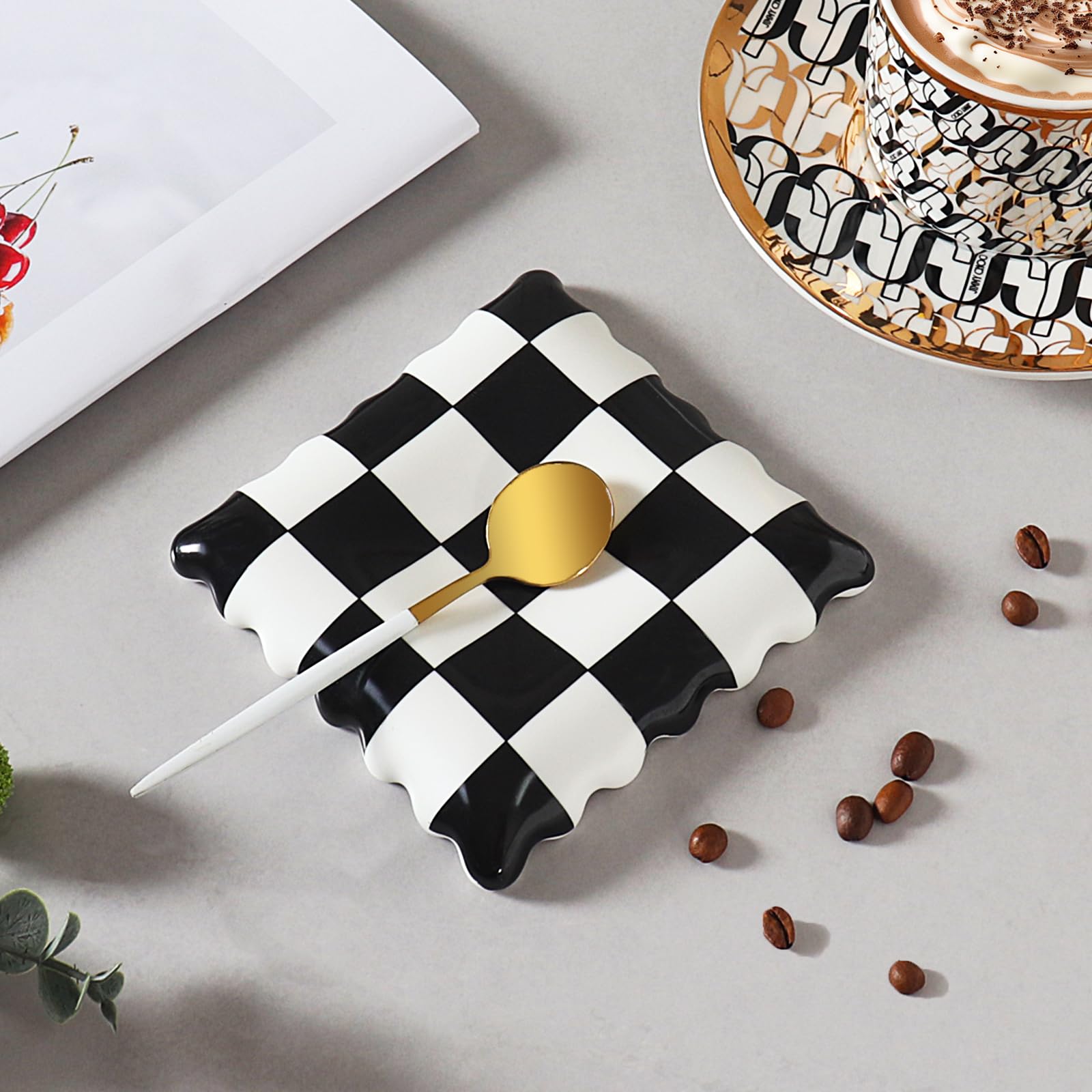 Swicken ceramic spoon rest, dishwasher safe for easy cleanup.