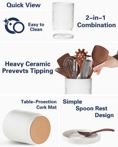Swicken cork cushion bottom prevents scratches on countertops.