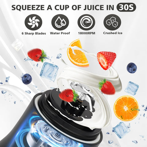 Swietonic blender in action crushing ice for frosty shakes.