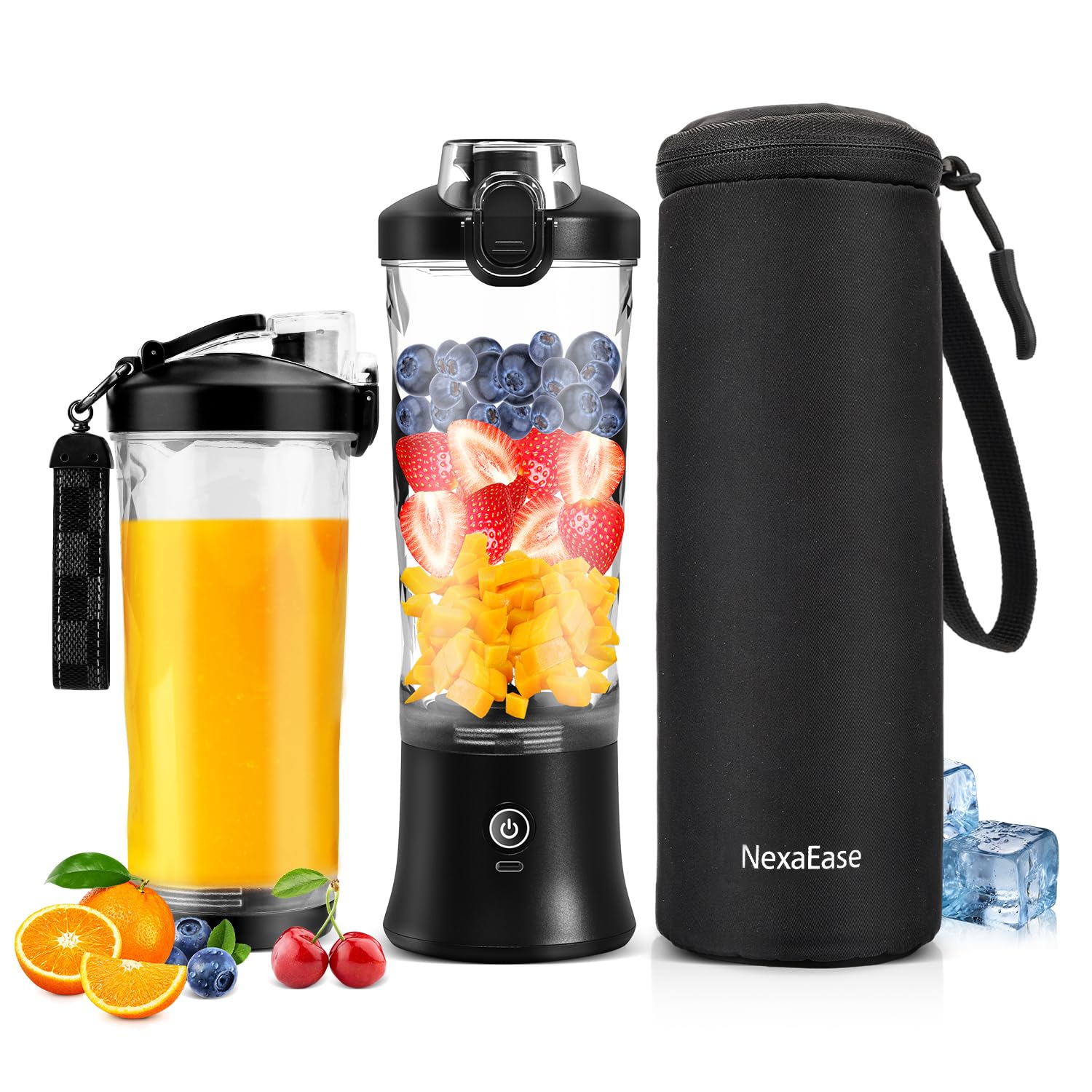 Swietonic portable blender front view shows compact, travel-ready design.