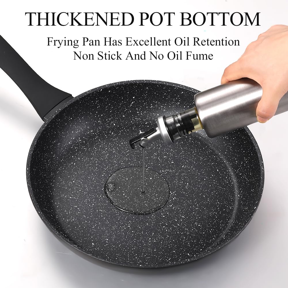 Swiflon induction-compatible pan works on all stove types for versatility.