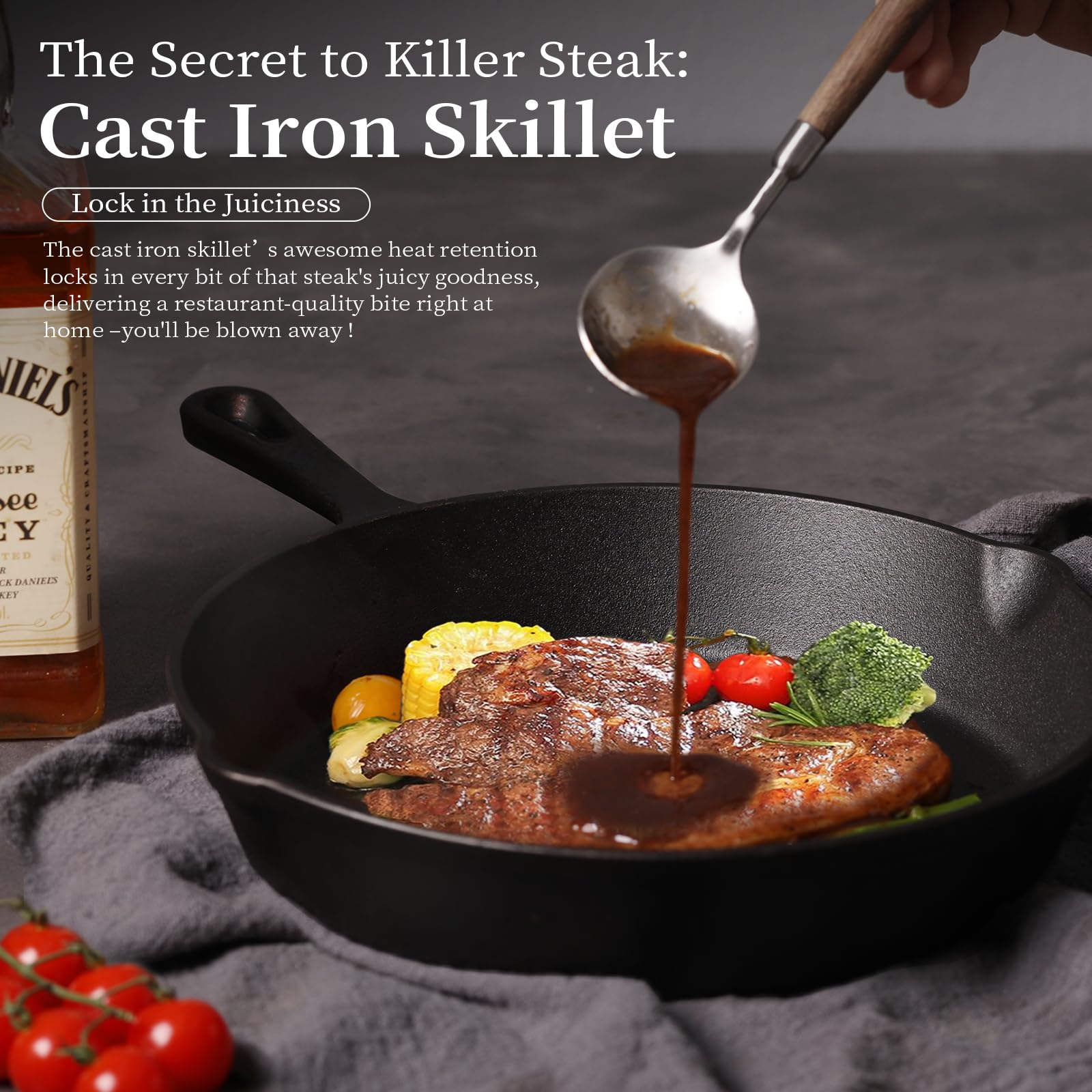 Swiflon pre-seasoned surface offers safer, ready-to-use non-stick performance.
