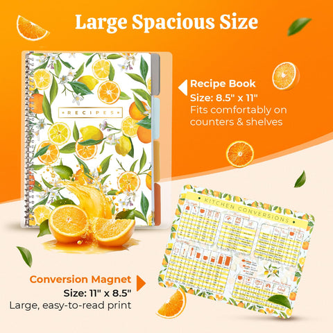 SwiftCube 30-ring binder keeps recipes organized and easy to browse.
