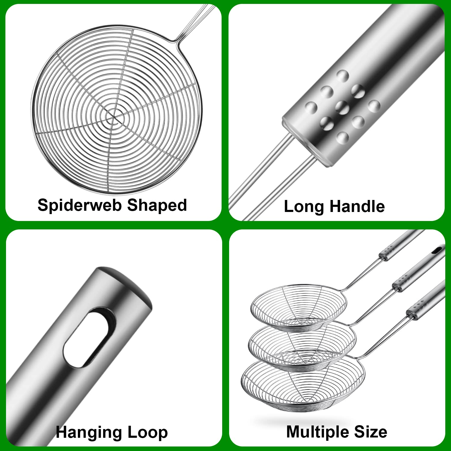 Swify Spider Strainer 32cm, long-handle for pasta prep.