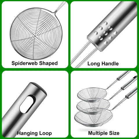 Swify Spider Strainer 32cm, long-handle for pasta prep.