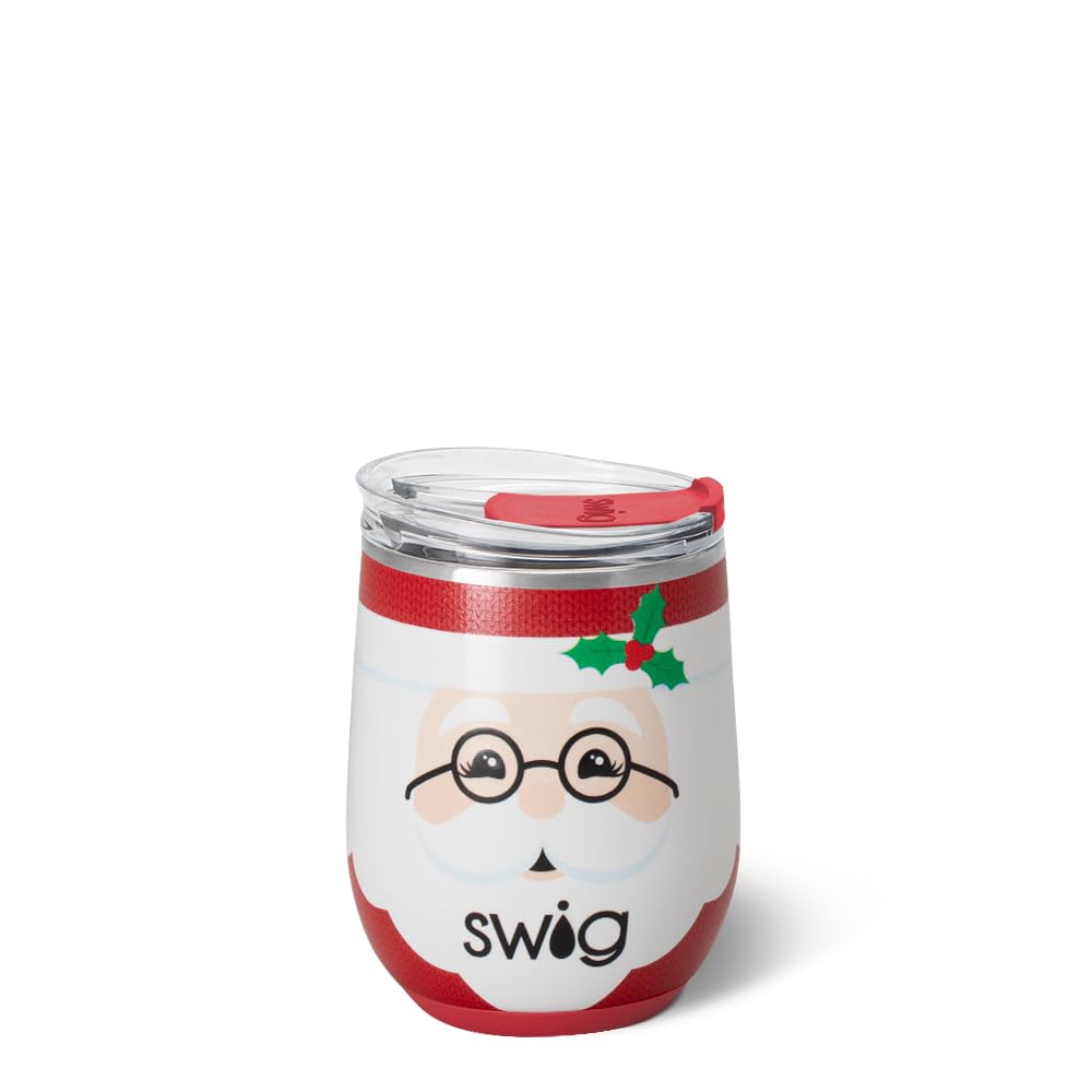 Swig Life 12oz wine tumbler with lid keeps beverages portable and spill-free.