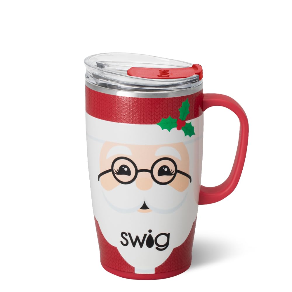 Swig Life 18oz travel mug with handle and lid for on-the-go use.