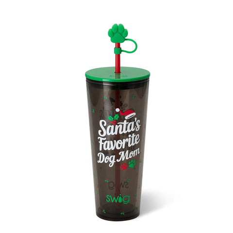 Swig Life 24oz tumbler with lid and straw for on-the-go hydration.