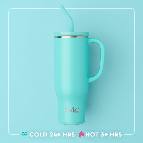 Swig Life 30oz Mega Mug includes silicone coaster base to prevent slips