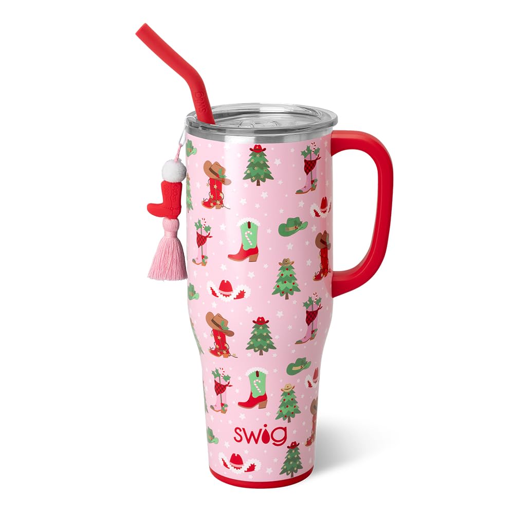 Swig Life 40oz Mega Mug with handle and straw for easy sipping on the go.