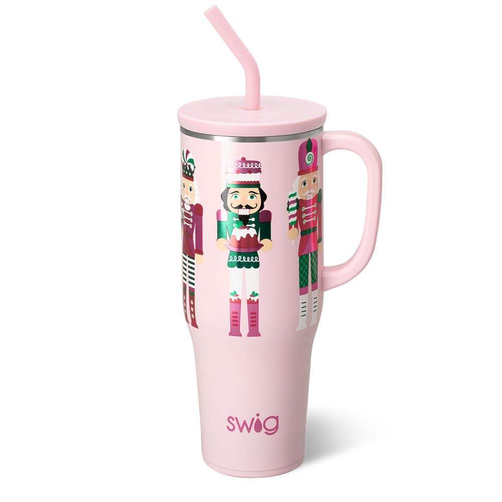 Swig Life 40oz Mega Mug with handle and straw keeps drinks handy.