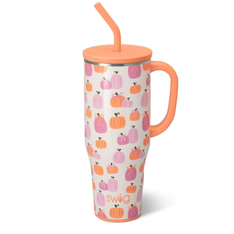 Swig Life 40oz Mega Mug with handle and straw for on-the-go hydration.