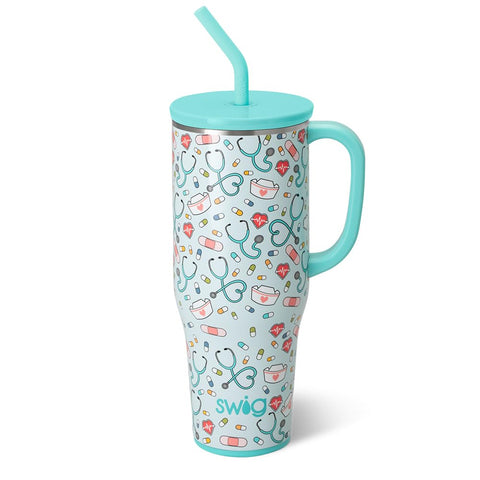 Swig Life 40oz Mega Mug with handle for easy, one-handed carrying on busy days.