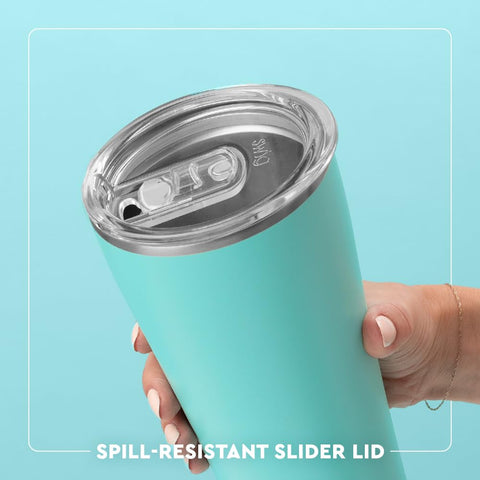 Swig Life glitter confetti tumbler shows bold, stylish design.