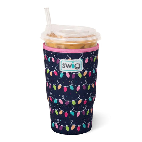 Swig Life Iced Cup Coolie with Tacky Lights keeps drinks cold on the go.