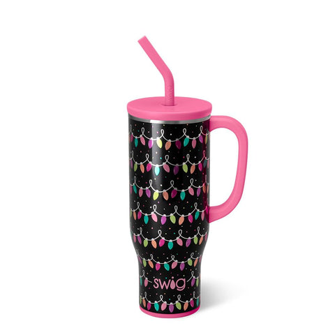 Swig Life Mega Mug with handle for easy on-the-go carrying.