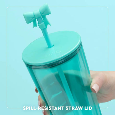 Swig Life reusable plastic tumbler is lightweight and durable.
