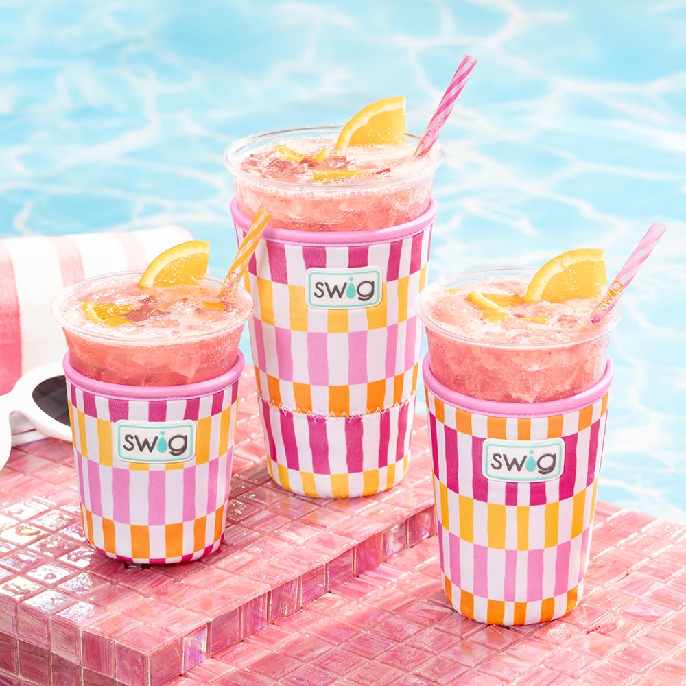 Swig Life Sherbet Stripe gift-ready cup coolie for fans.