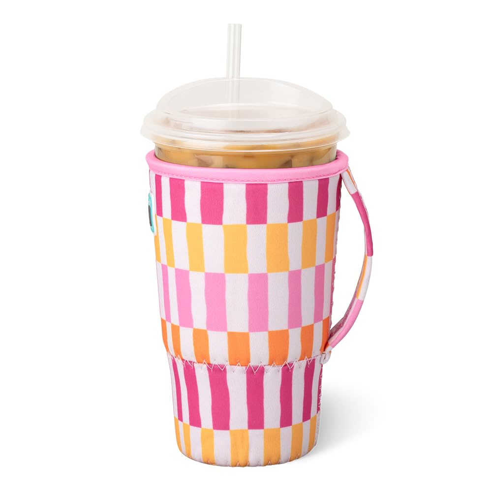 Swig Life Sherbet Stripe neoprene insulation keeps beverages cold longer.
