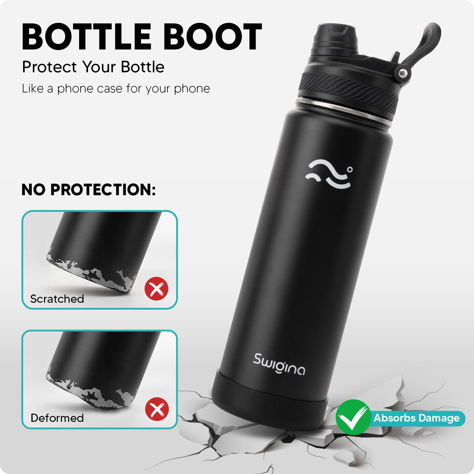 Swigina sticker pack lets you customize the bottle without residue