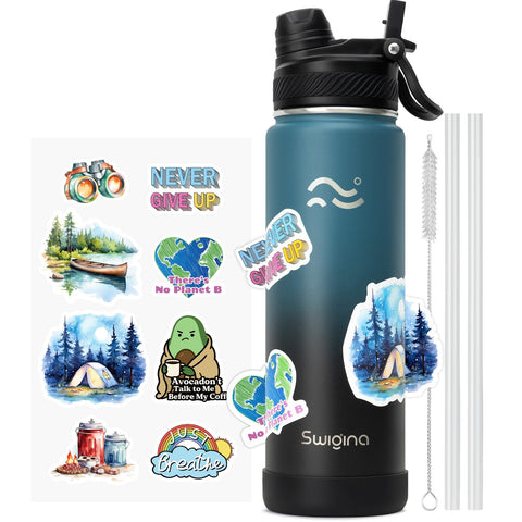 Swigina 2-in-1 lid bottle in action for on-the-go hydration