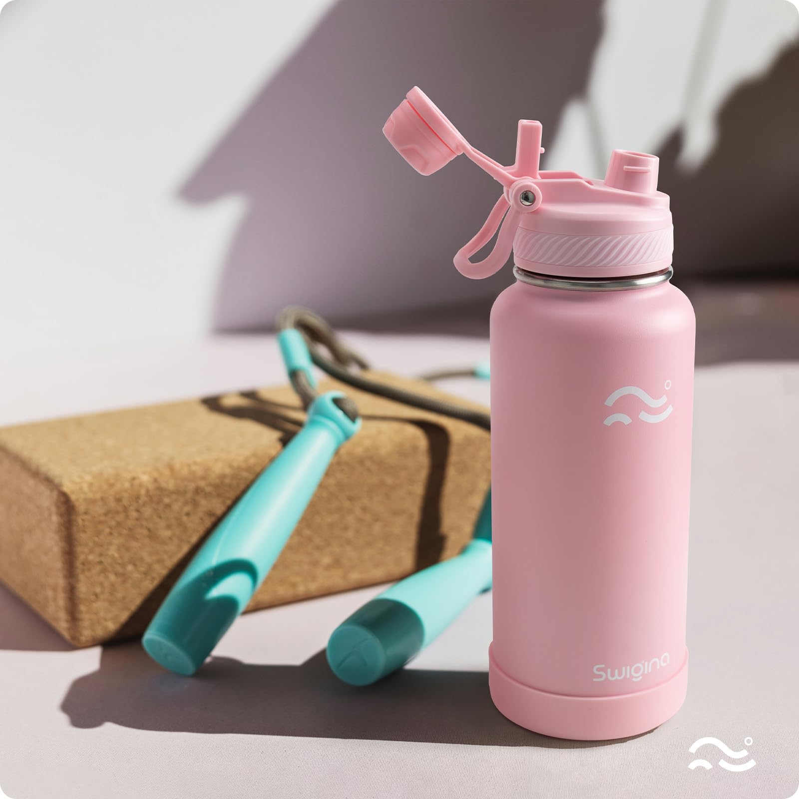 Swigina waterproof sticker pack ready to personalize the bottle