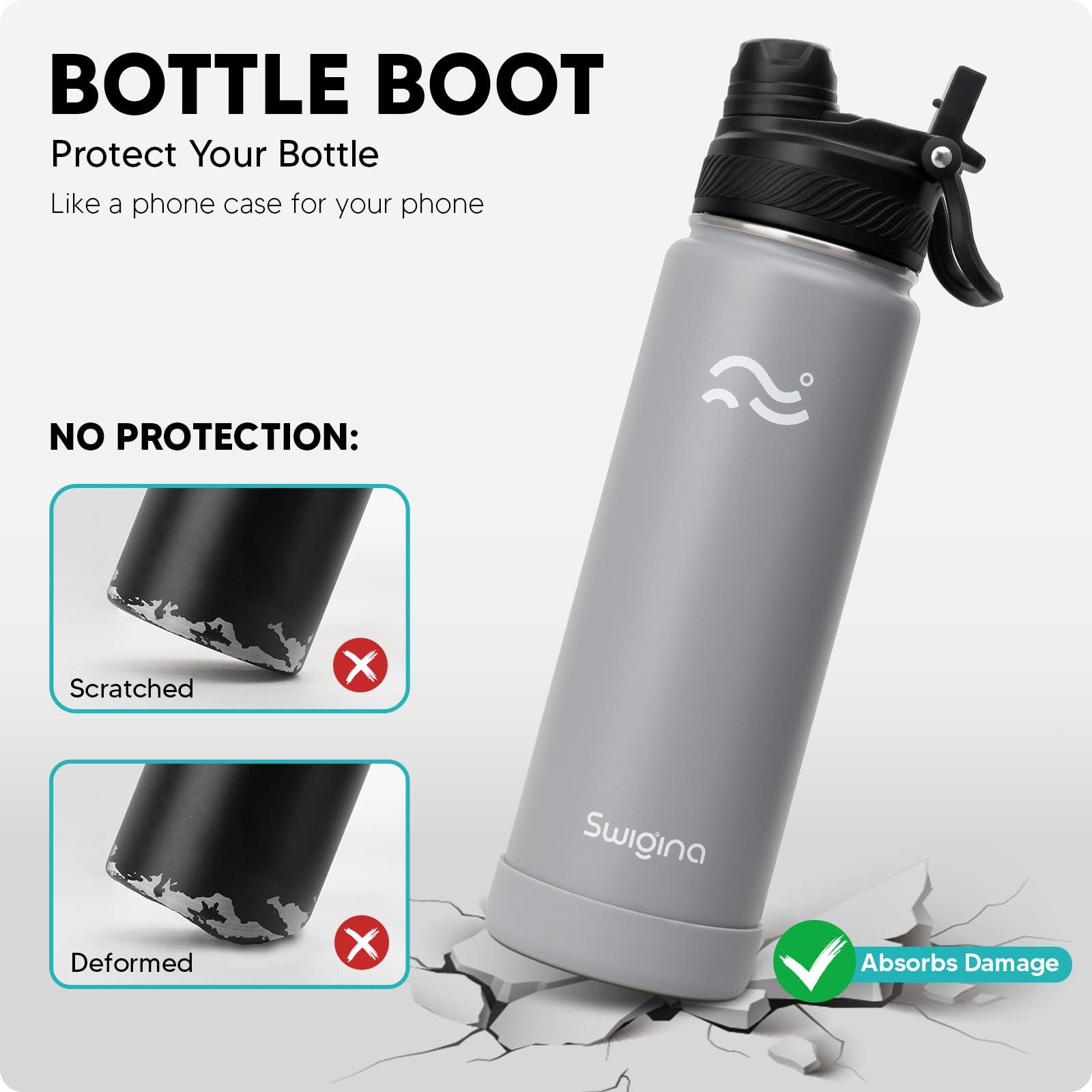 Swigina bottle waterproof stickers for customization without residue.