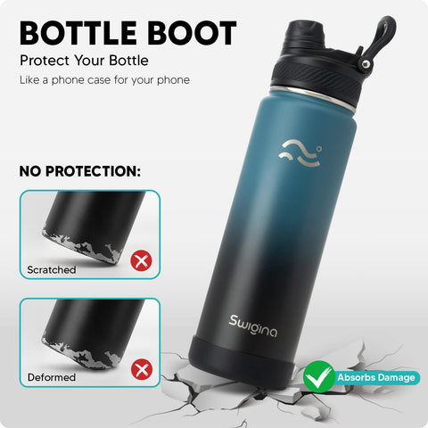 Swigina carabiner leakproof lid prevents spills on the go