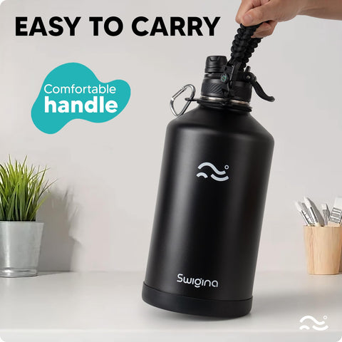 Swigina lid versatility demonstration showing quick switch between straw and wide mouth