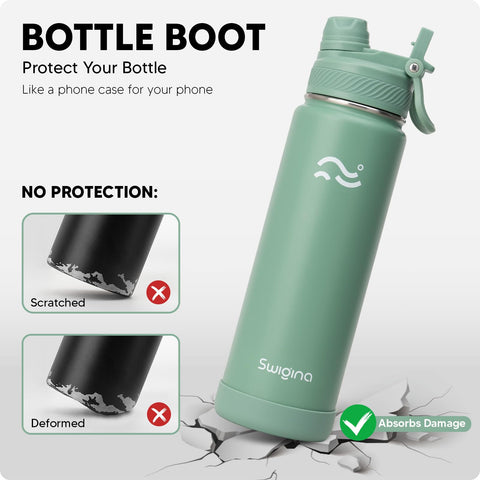 Swigina water bottle stickers showcase customization without residue.