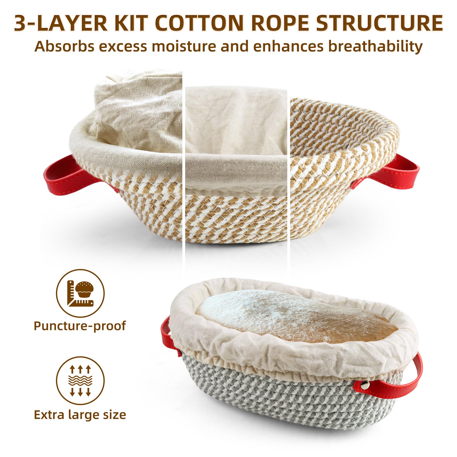 SWIMMORY round proofing basket supports dough shape during fermentation.