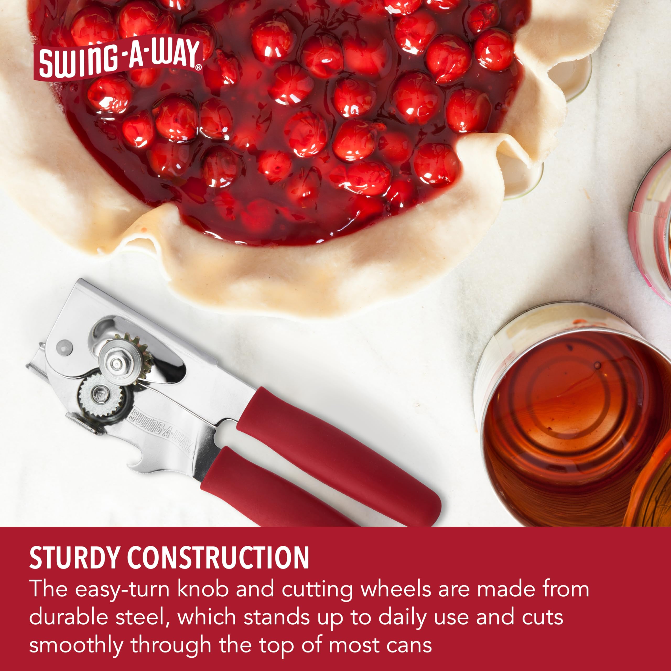 Swing-A-Way easy-care design encouraging hand washing to preserve performance.