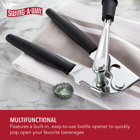 Swing-A-Way Easy-Crank features soft cushion grips for comfortable handling.