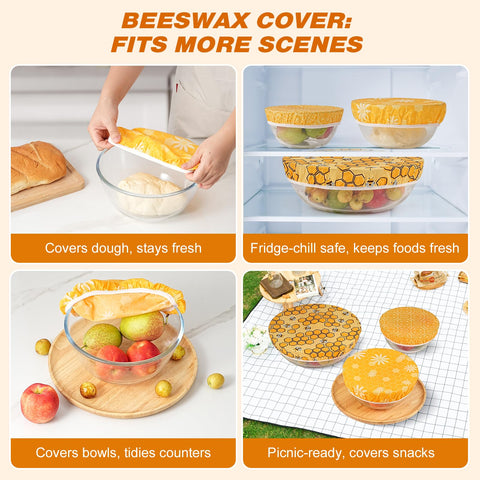 Swiscena beeswax bowl cover 12in pattern B keeps salad fresh