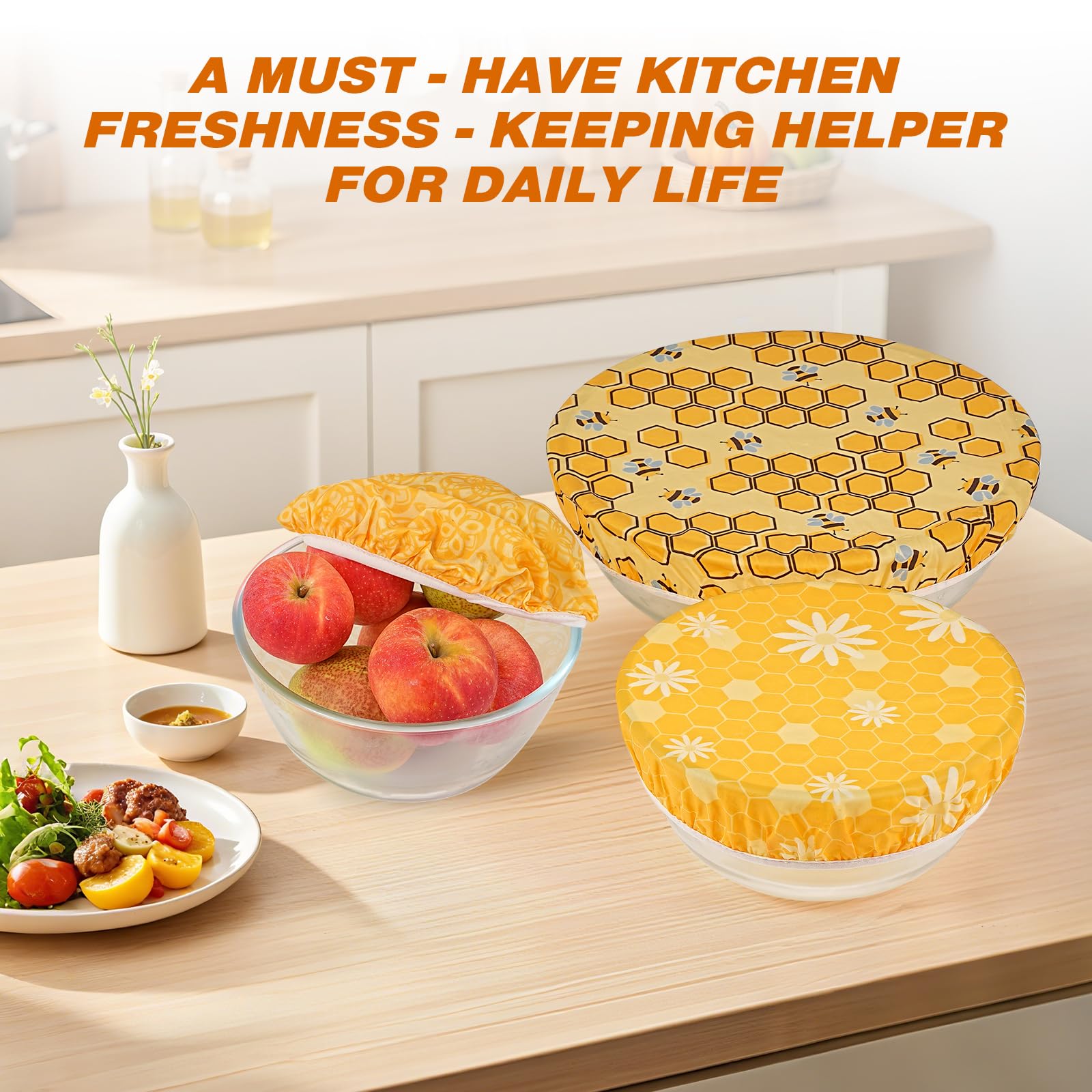 Swiscena beeswax bread-proofing cover set for reusable storage and leftovers