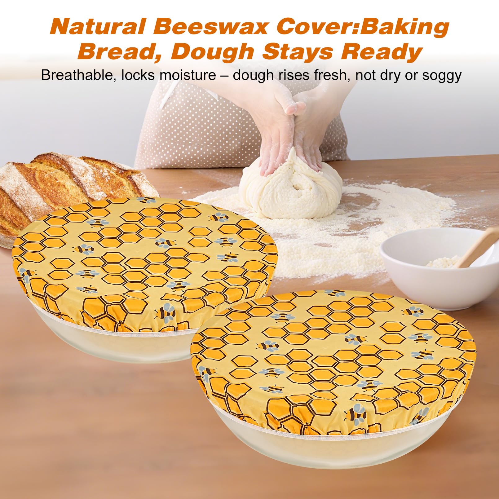 Swiscena stretchable 12-inch bowl cover for mixer bowls.
