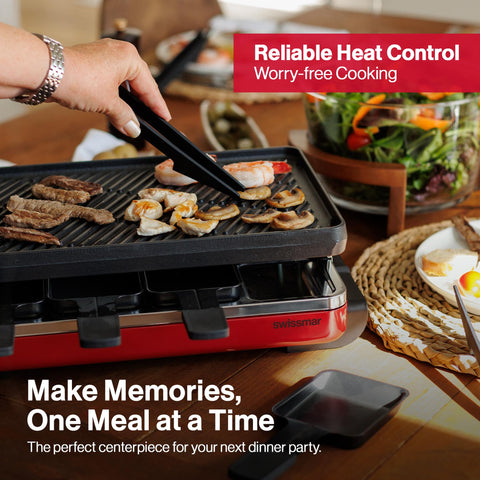 Red design adds warm style to your table.