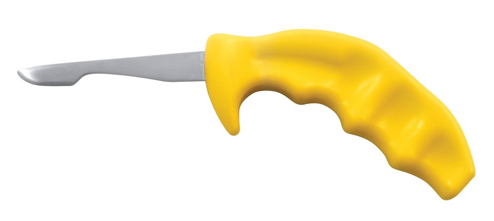 Swissmar Shucker Paddy with a 3-inch stainless blade for precise openings.