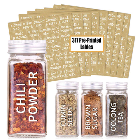 SWOMMOLY 713 spice labels for easy pantry organization.