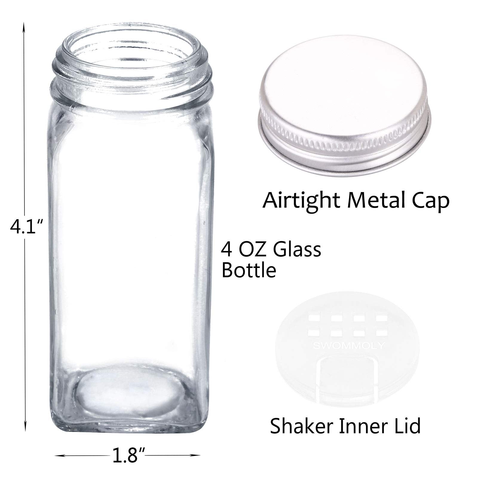 SWOMMOLY silicone spice funnel makes filling jars tidy.