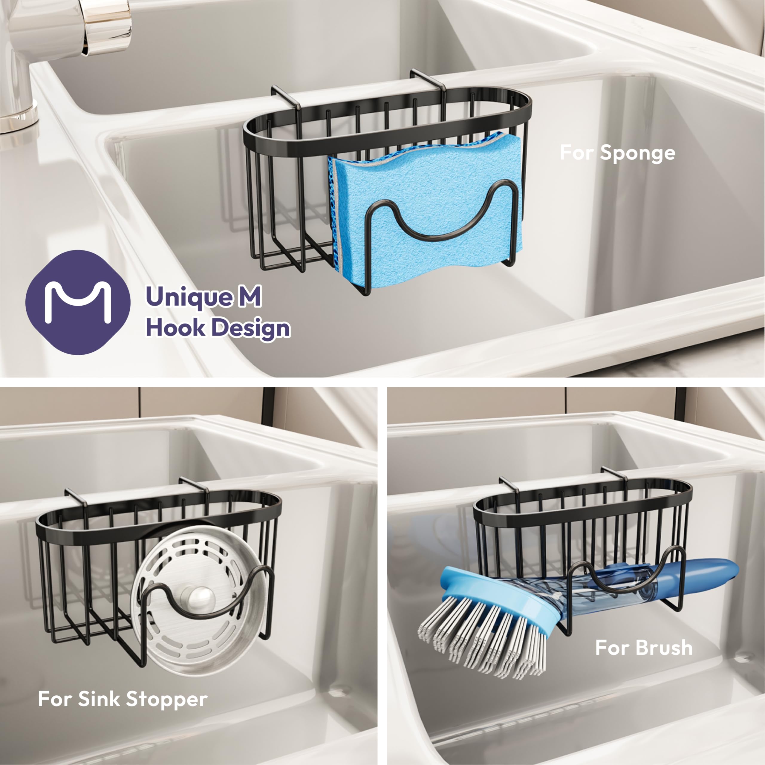 SWTYMIKI all-in-one sink organizer reduces kitchen clutter for a cleaner workspace.