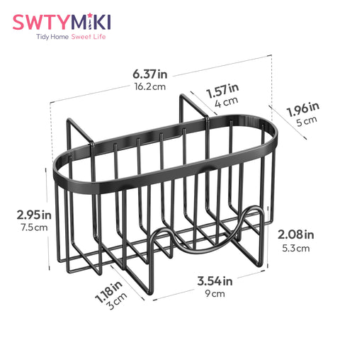 SWTYMIKI compact sponge holder fits double sinks and divider for daily use.