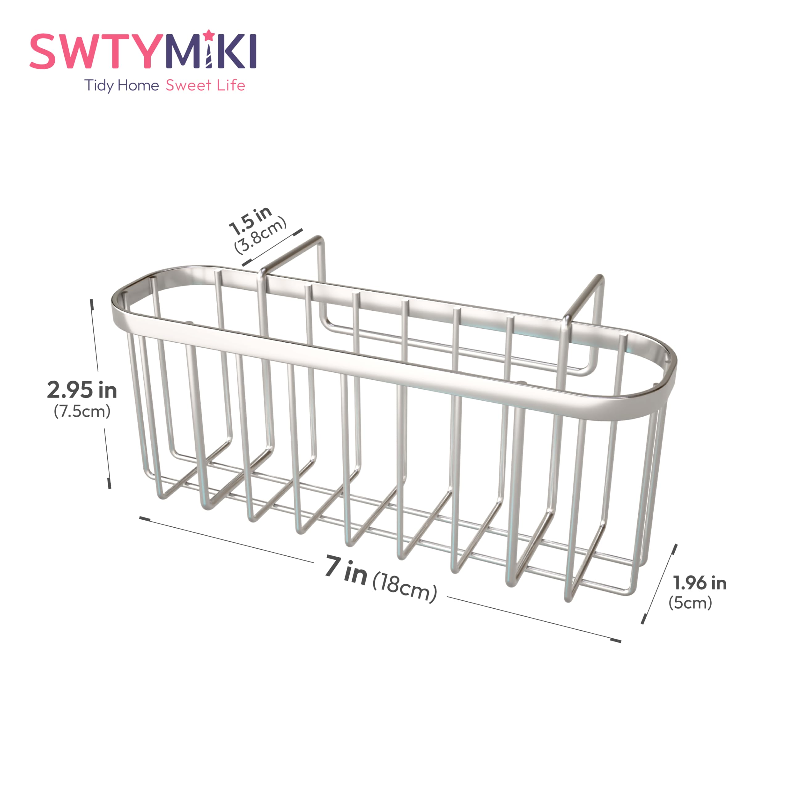 SWTYMIKI compact silver kitchen caddy suits small kitchens and double bowls