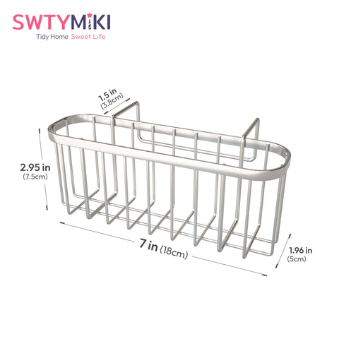 SWTYMIKI compact silver kitchen caddy suits small kitchens and double bowls
